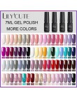 LILYCUTE żelowy lakier do paznokci lakiery hybrydowe Semi permanentny usuwanie żelu UV UV lakier żelowy Led podkład Top Coat żel