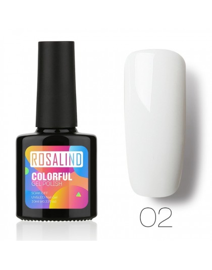 ROSALIND żelowy lakier do paznokci świeży kolor półtrwały UV usuwanie żelu lakier biały Manicure Nail Art hybrydowy żelowy lakie