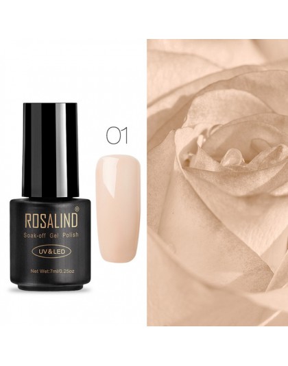 ROSALIND żelowy lakier do paznokci Semi Permanent UV żel hybrydowy Vernis 7ML do paznokci podkład do paznokci polski Manicure po