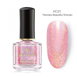 Urodzony dość lakier do paznokci różowy błyszczące Shimmer laserowe lakier do paznokci kolorowe do DIY manicure projekt 6ml laki
