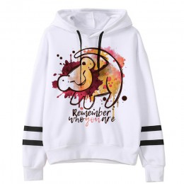 Hakuna Matata Harajuku nadruk Kawaii bluzy damskie Ullzang śmieszne kreskówki 90s król lew bluzy graficzne Unisex z kapturem kob