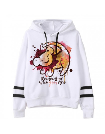Hakuna Matata Harajuku nadruk Kawaii bluzy damskie Ullzang śmieszne kreskówki 90s król lew bluzy graficzne Unisex z kapturem kob