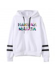 Hakuna Matata Harajuku nadruk Kawaii bluzy damskie Ullzang śmieszne kreskówki 90s król lew bluzy graficzne Unisex z kapturem kob
