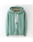 LANSHANQUE S-XXXL jesienno-zimowa polarowa pulower w stylu harajuku jednolity, gruby luźny bluzy damskie bluzy damskie płaszcz n