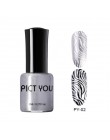 Pict You 8ml tłoczenie lakier do paznokci kolor czarny biały czerwony lakier do paznokci lakier do paznokci DIY Design tłoczenie