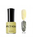 Pict You 8ml tłoczenie lakier do paznokci kolor czarny biały czerwony lakier do paznokci lakier do paznokci DIY Design tłoczenie