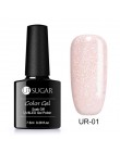 UR SUGAR 7.5ml holograficzny brokatowy lakier do paznokci błyszczące błyszczące cekiny lakier UV żel Rainbow laserowe usuwanie ż