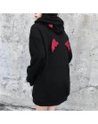 NiceMix jesień wiosna kobiety bluzy High Street Harajuku śliczne bluzy Punk Gothic diabeł róg Chic sweter z kapturem luźny pot