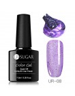 UR SUGAR 7.5ml holograficzny brokatowy lakier do paznokci błyszczące błyszczące cekiny lakier UV żel Rainbow laserowe usuwanie ż