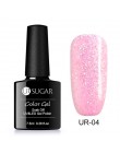 UR SUGAR 7.5ml holograficzny brokatowy lakier do paznokci błyszczące błyszczące cekiny lakier UV żel Rainbow laserowe usuwanie ż