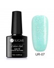 UR SUGAR 7.5ml holograficzny brokatowy lakier do paznokci błyszczące błyszczące cekiny lakier UV żel Rainbow laserowe usuwanie ż