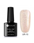 UR SUGAR 7.5ml holograficzny brokatowy lakier do paznokci błyszczące błyszczące cekiny lakier UV żel Rainbow laserowe usuwanie ż