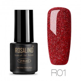 ROSALIND lakier do paznokci żelowy lakier do paznokci hybrydowy 7ML Rainbow Vernis Semi Permanant Nail artystyczny manicure do p