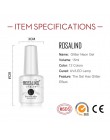 ROSALIND Neon Gel polski 15ML lakier hybrydowy do paznokci Manicure brokat biały Vernis półtrwały do lampy led uv Nail Art podkł