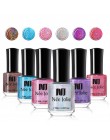 Z domu JOLIE 7.5ml brązowe holograficzny lakier do paznokci błyszczące Rainbow brokat lakier do paznokci Manicure kolorowy lakie