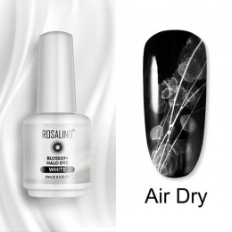 ROSALIND biały kwiat Halo barwienie powietrza suchy Manicure dekoracja kwitnący dla DIY Nail Art podkład top coat lakiery hybryd