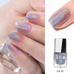 7ML żelowy lakier do paznokci laserowy lakier do paznokci srebrny różowy błyszczący lakier do paznokci DIY lakier do paznokci UV