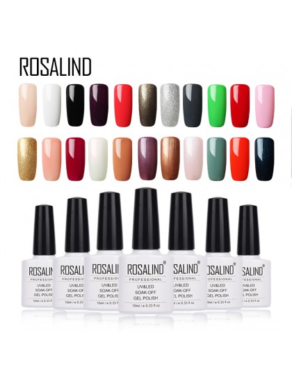 Rosalind 10ml 01-58 kolorowy żelowy lakier do paznokci biała butelka jasny kolorowy żel lakier do tłoczenia UV LED lakier żelowy