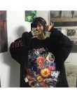 NiceMix jesień wiosna kobiety bluzy High Street Harajuku śliczne bluzy Punk Gothic diabeł róg Chic sweter z kapturem luźny pot
