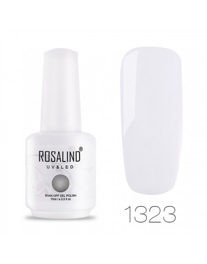 ROSALIND Neon Gel polski 15ML lakier hybrydowy do paznokci Manicure brokat biały Vernis półtrwały do lampy led uv Nail Art podkł