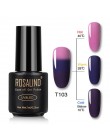 ROSALIND żelowy lakier do paznokci 7ml zmiana temperatury UV kolor Semi Permanent Vernis do paznokci artystyczny manicure usuwan