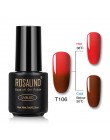 ROSALIND żelowy lakier do paznokci 7ml zmiana temperatury UV kolor Semi Permanent Vernis do paznokci artystyczny manicure usuwan