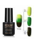 ROSALIND żelowy lakier do paznokci 7ml zmiana temperatury UV kolor Semi Permanent Vernis do paznokci artystyczny manicure usuwan