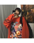NiceMix jesień wiosna kobiety bluzy High Street Harajuku śliczne bluzy Punk Gothic diabeł róg Chic sweter z kapturem luźny pot