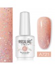 ROSALIND Neon Gel polski 15ML lakier hybrydowy do paznokci Manicure brokat biały Vernis półtrwały do lampy led uv Nail Art podkł
