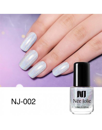 Z domu JOLIE 7.5ml brązowe holograficzny lakier do paznokci błyszczące Rainbow brokat lakier do paznokci Manicure kolorowy lakie