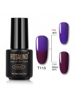 ROSALIND żelowy lakier do paznokci 7ml zmiana temperatury UV kolor Semi Permanent Vernis do paznokci artystyczny manicure usuwan