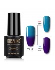 ROSALIND żelowy lakier do paznokci 7ml zmiana temperatury UV kolor Semi Permanent Vernis do paznokci artystyczny manicure usuwan