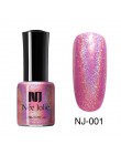 Z domu JOLIE 7.5ml brązowe holograficzny lakier do paznokci błyszczące Rainbow brokat lakier do paznokci Manicure kolorowy lakie