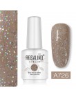 ROSALIND Neon Gel polski 15ML lakier hybrydowy do paznokci Manicure brokat biały Vernis półtrwały do lampy led uv Nail Art podkł