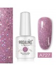 ROSALIND Neon Gel polski 15ML lakier hybrydowy do paznokci Manicure brokat biały Vernis półtrwały do lampy led uv Nail Art podkł