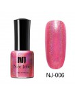 Z domu JOLIE 7.5ml brązowe holograficzny lakier do paznokci błyszczące Rainbow brokat lakier do paznokci Manicure kolorowy lakie