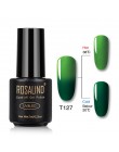 ROSALIND żelowy lakier do paznokci 7ml zmiana temperatury UV kolor Semi Permanent Vernis do paznokci artystyczny manicure usuwan