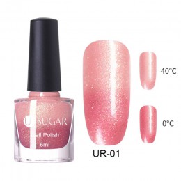 UR SUGAR 6 ML kolory brokat lakier do paznokci temperatura zmiana koloru Gradient lustro lakier do paznokci nie ma potrzeby lamp