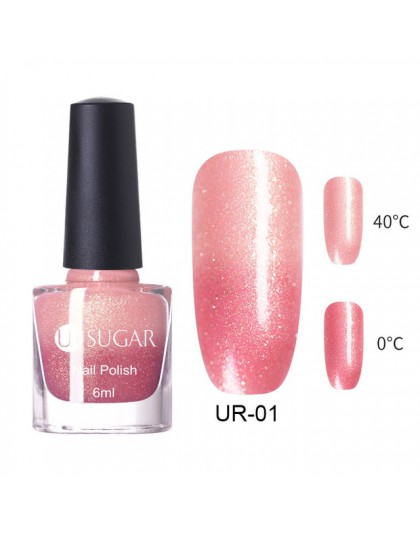 UR SUGAR 6 ML kolory brokat lakier do paznokci temperatura zmiana koloru Gradient lustro lakier do paznokci nie ma potrzeby lamp