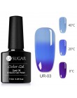 UR SUGAR kolorowy temperatura żel zmieniający kolor lakier do paznokci 3 kolory termiczny lakier żelowy uv Glitter lakier do paz