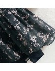 Aachoae kobiety kokarda z falbanami krawat Mini sukienka z kwiatowym nadrukiem w stylu Vintage z długim rękawem Casual luźna pli