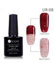 UR SUGAR kolorowy temperatura żel zmieniający kolor lakier do paznokci 3 kolory termiczny lakier żelowy uv Glitter lakier do paz