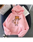 Bluza z kapturem shiba inu Harajuku śmieszne bluzy damskie Ullzang śliczne koreańskie Style jesienno-zimowa bluza kawaii 90s z k