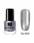NEE JOLIE lakier do paznokci 3.5ml Glimmer perłowy połysk lakier do paznokci kawa szara seria Glitter Nail artystyczny Design la