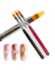 1 sztuk pędzel do paznokci żel UV Gradient Bloom paznokci artystyczny obraz drewna uchwyt nylonowe włosy czarny biały czerwony r