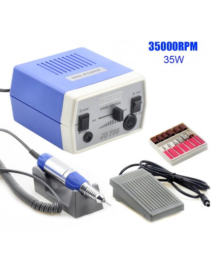 35W 35000RPM JD700 Pro elektryczna wiertła do paznokci sprzęt Manicure Pedicure pliki Nail Art wiertarka Pen zestaw urządzeń nar