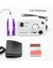 32W 35000RPM elektryczna wiertarka do paznokci maszyna do manicure plik nowa wersja miedziany uchwyt zestaw narzędzi do paznokci
