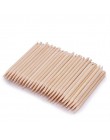 1 paczka 100 sztuk pomarańczowy drewno 2-Way używaj Nail Art odpychacz do skórek Remover Pedicure Manicure kije narzędzie TRP09 