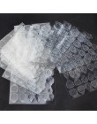 10 arkuszy DIY końcówka do paznokci przezroczysta dwustronna naklejka samoprzylepna galaretka wodoodporna fałsz Art rozszerzenie