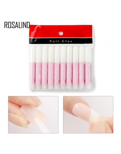 ROSALIND 10 sztuk/partia Nails klej Nail Art klej do dżetów fałszywe Art DecorateionsTips klej akrylowy paznokci akcesoria 2g